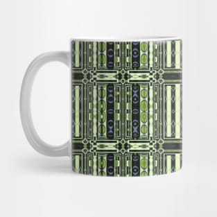 Green digital age, kaleidoscope pattern Mug